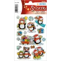 PEGATINAS MAGIC PINGÜINOS NAVIDEÑOS BRILLO
