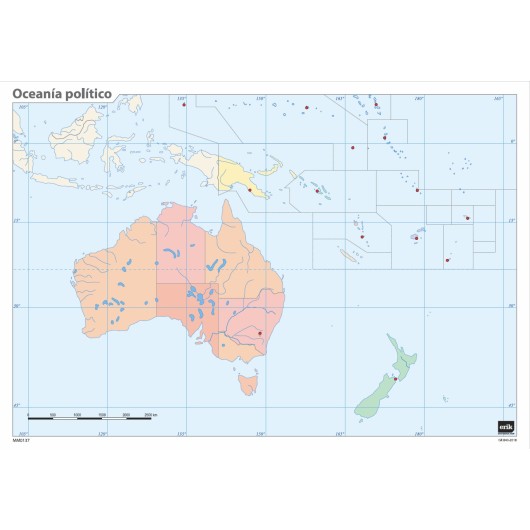 MAPA MUDO OCEANIA POLITICO