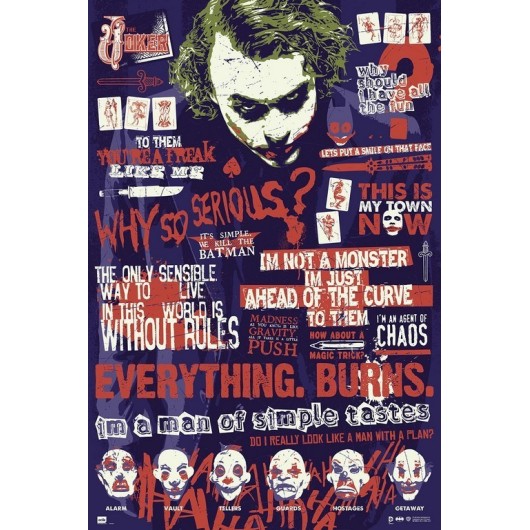 POSTER DC COMICS BATMAN Y JOKER QUOTOGRAPHY