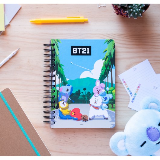CUADERNO TAPA FORRADA A5 BT21