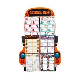 EXPOSITOR ETIQUETAS 6 GANCHOS AUTOBUS