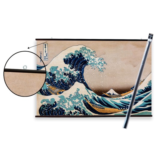 PACK COLGADOR CON POSTER THE GREAT WAVE OFF KANAGAWA