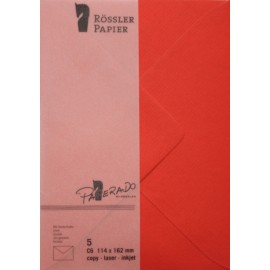 SOBRE C6 MINISTRO PAPERADO 5 UNIDADES TOMATE