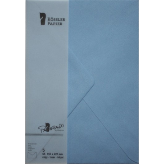 SOBRE C5 PAPERADO 5 UNIDADES AZUL