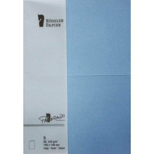 TARJETA A6 PAPERADO 5 UNIDADES AZUL