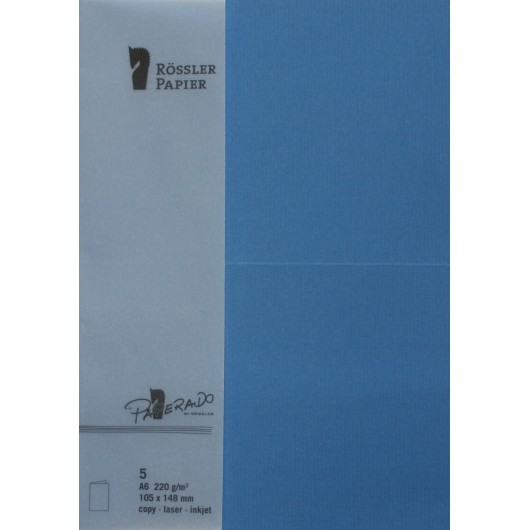 TARJETA A6 PAPERADO 5 UNIDADES AZULON
