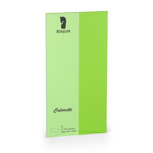 SOBRE DL AMERICANO COLORETTI 5 UNIDADES VERDE LIMA
