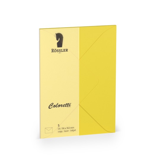 SOBRE C6 MINISTRO COLORETTI 5 UNIDADES AMARILLO