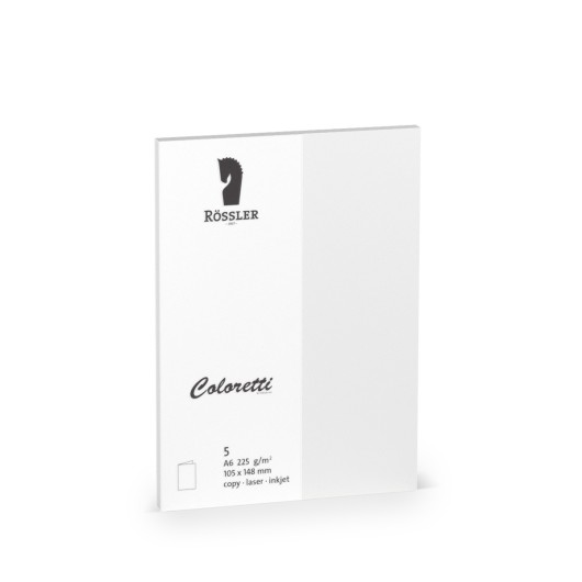 TARJETA A6 DOBLE COLORETTI 5 UNIDADES BLANCO