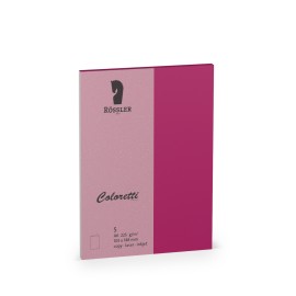 TARJETA A6 DOBLE COLORETTI 5 UNIDADES MAGENTA