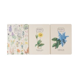 PACK 3 CUADERNOS A6 BOTANICAL WILD FLOWERS KOKONOTE 2