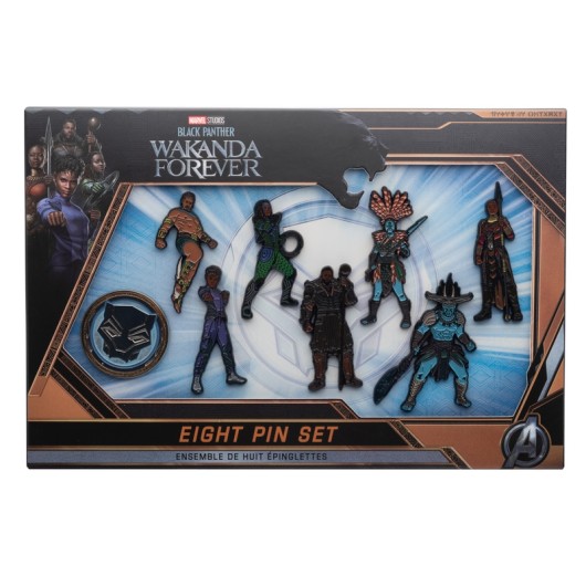 SET PINS MARVEL BLACK PANTHER WAKANDA FOREVER PERSONAJES