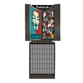 EXPOSITOR POSTERS METAL NEGRO 60 REFS ALTO
