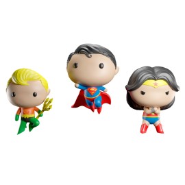 SET DE 3 ADORNOS DE NAVIDAD DC COMICS-SUPERMAN, WONDER WOMAN Y AQUAMAN