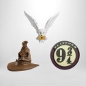 SET DE 3 ADORNOS DE NAVIDAD HARRY POTTER-SOMBRERO SELECCIONADOR, ANDEN 9 3/4 Y HEDWIG