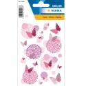 PEGATINAS DECOR BUTTERFLY FLOWER SILVER