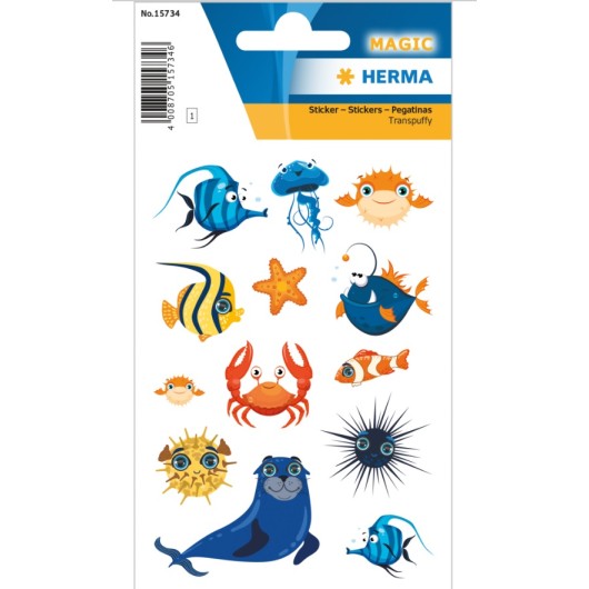 PEGATINAS MAGIC CHEEKY SEA CREATURES TRANSPUFFY