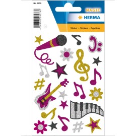 PEGATINAS MAGIC MUSIC GLITTERY