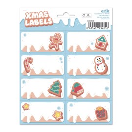 ETIQUETAS ADHESIVAS NAVIDAD GINGER CHRISTMAS