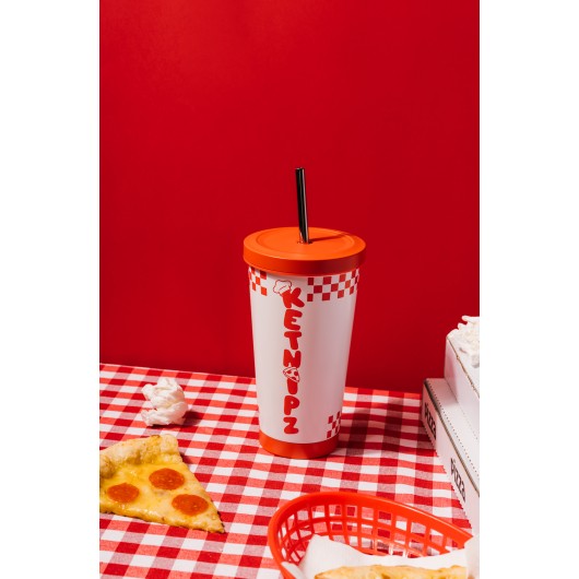 VASO DE ACERO CON PAJITA KETNIPZ