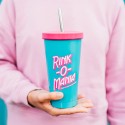 COPO DE AÇO COM PALHINHA STRANGER THINGS - RINK-O-MANIA