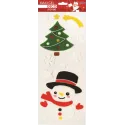 AUTOCOLANTES DE GEL MAXI DECO NATAL BONECO DE NEVE E PINHEIRO