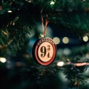 KIT DE 3 ENFEITES DE NATAL HARRY POTTER -CHAPÉU SELECIONADOR, PLATAFORMA 9 3/4 E HEDWIG