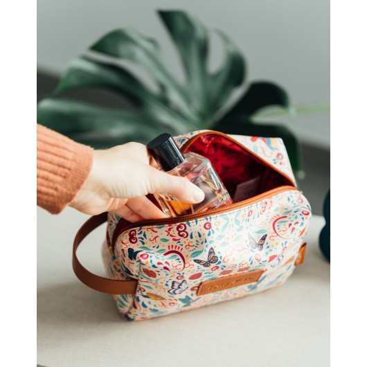 NECESSAIRE REDONDO FRIDA KAHLO VIVA LA VIDA