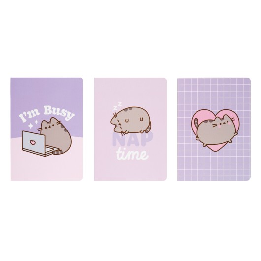 PACK 3 CADERNOS A6 PUSHEEN MOMENTS