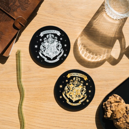 SET DE 2 BASE PARA COPOS HARRY POTTER HOGWARTS