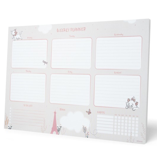 BLOCO PLANEADOR SEMANAL A4 DISNEY BONJOUR MARIE