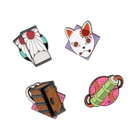 CONJUNTO DE 4 PINS DEMON SLAYER