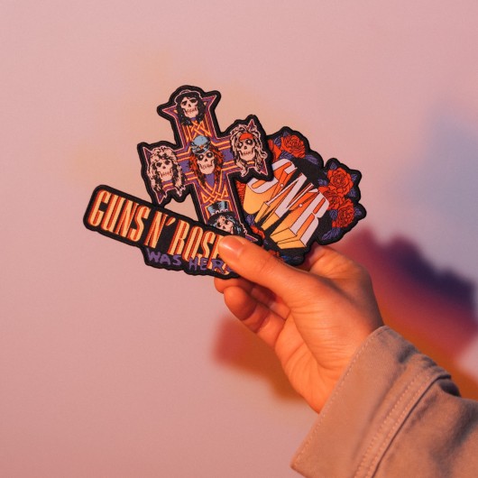 CONJUNTO DE 3 ADESIVOS GUNS N ROSES