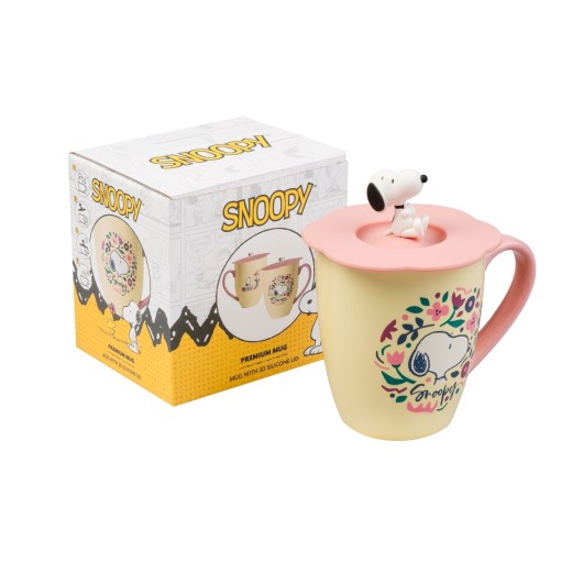 CANECA PREMIUM COM TAPA SNOOPY
