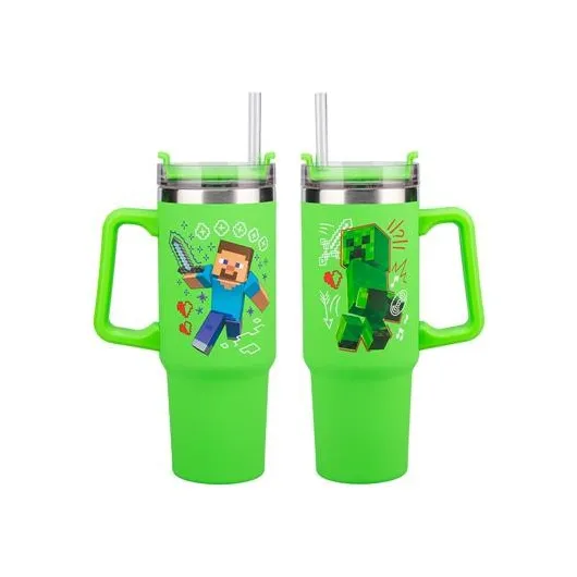 COPO COM PALHINA MINECRAT VERDE