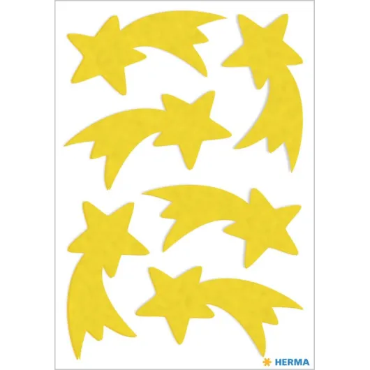 AUTOCOLANTES MAGIC ESTRELAS DE NATAL FELTRO AMARELO