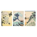 PACK 3 CADERNOS A6 A GRANDE ONDA DE KANAGAWA HOKUSAI
