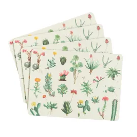 CONJUTNO DE 4 INDIVIDUAIS  BOTANICAL CACTI
