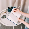 CADERNO EM PELE VEGANA (PU) ASTRAL