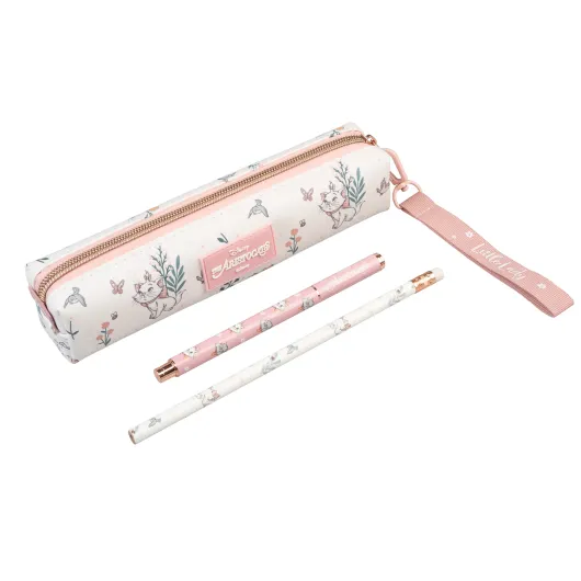 CONJUNTO ESTOJO COM ESFEROGRÁFICA E LÁPIS DISNEY BONJOUR MARIE
