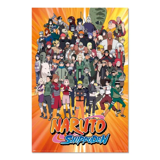 POSTER NARUTO SHIPPUDEN PERSONAGENS