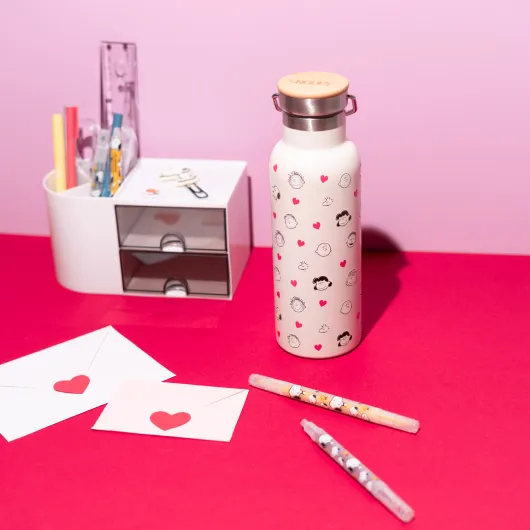 GARRAFA METALICA COM PEGA SNOOPY LOVE SEASON