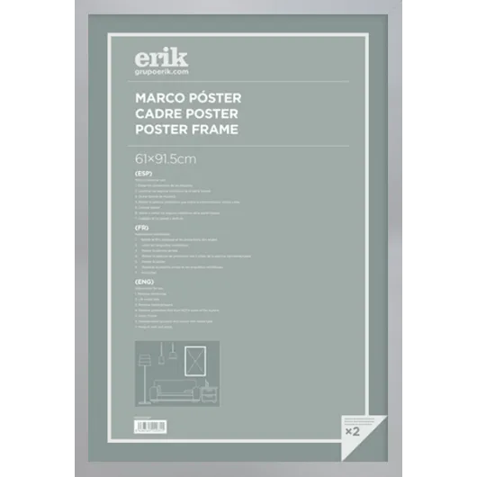 MARCO POSTER 61X91,5 CM MDF PRATA