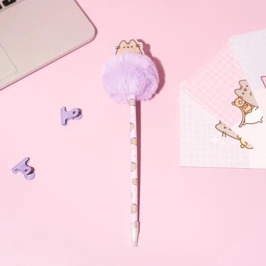 CONJUNTO 10 ESFEROGRAFICAS COM POMPON PUSHEEN MOMENTS