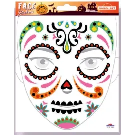 MASCARA DE AUTOCOLANTES HALLOWEEN DIA DOS MORTOS