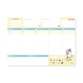 BLOCO PLANIFICADOR SEMANAL A4 PEDRITA PARKER UNICORNIO