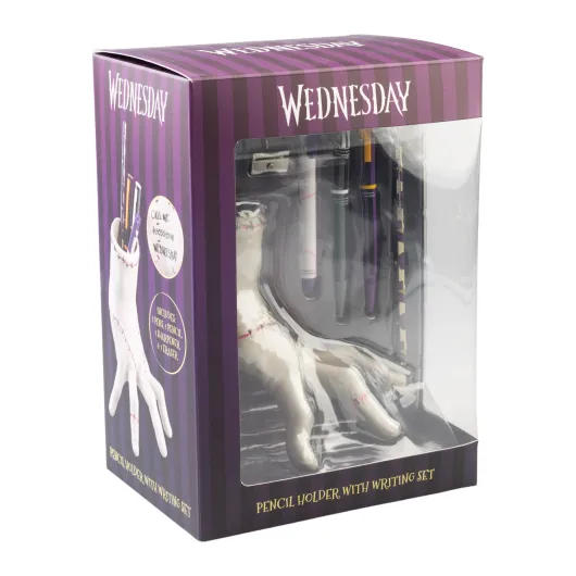 PORTA-LAPIS COM PACK DE ESCRITURA WEDNESDAY COSA