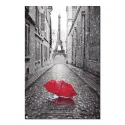 POSTER PARÍS GUARDA-CHUVA VERMELHO