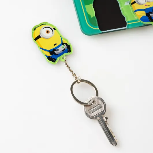 COLGADOR DE CHAVES COM PORTA-CHAVES MINIONS