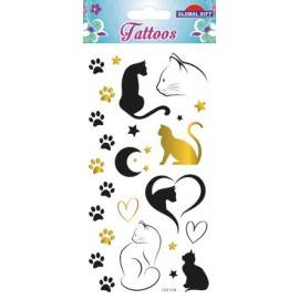 TATUAGENS TEMPORÁRIAS GATOS E PEGADAS
